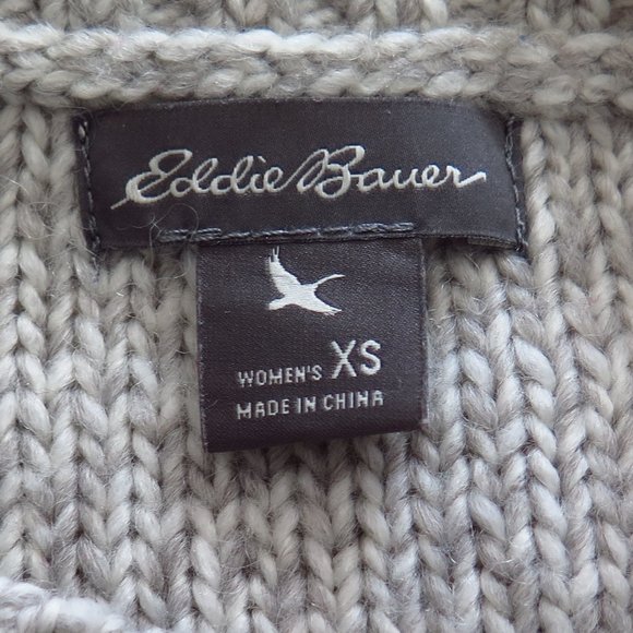 Grey Crew neck cable knit sweater - Picture 6 of 7